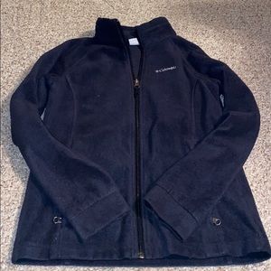 Columbia girls fleece jacket, black, size L (14/16)